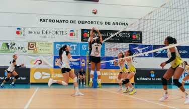 El Arona Voley no puede con Voley Playa Madrid y suma su primera derrota de la temporada como local